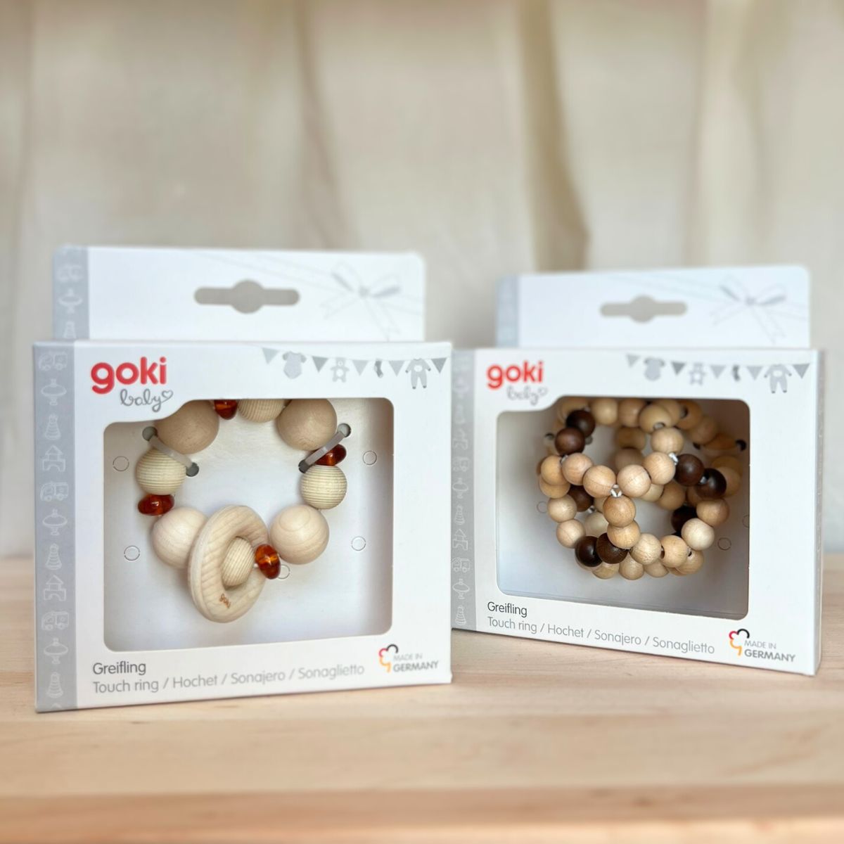 Ring-Greifling mit Bernsteinen