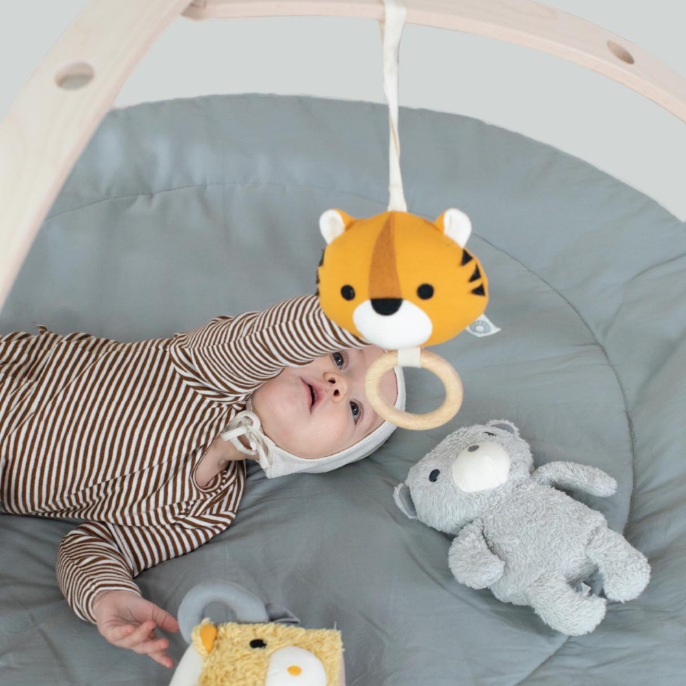 Baby spielt mit Activity Toy &