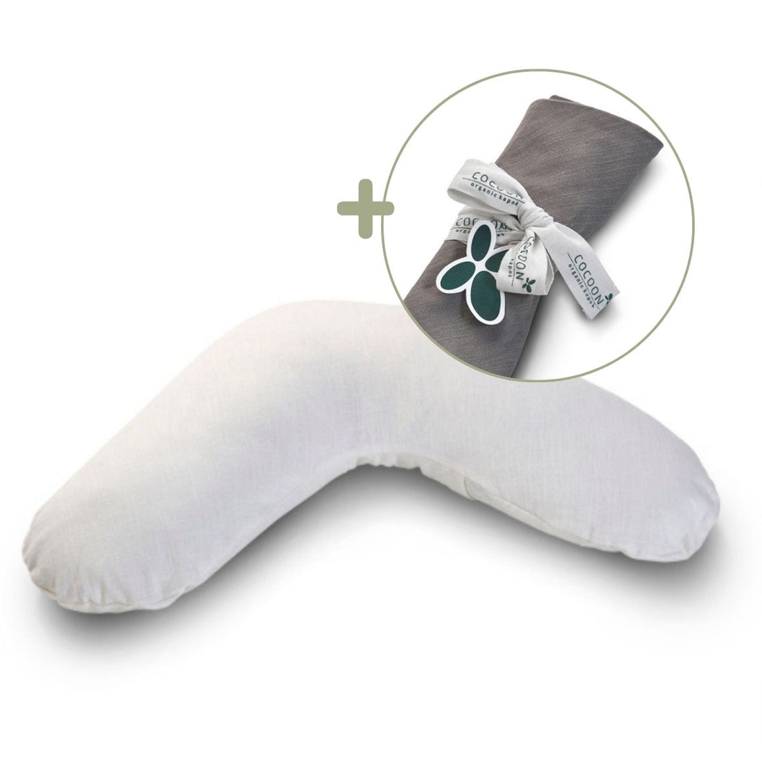 Set aus Bio-Stillkissen und Bezug