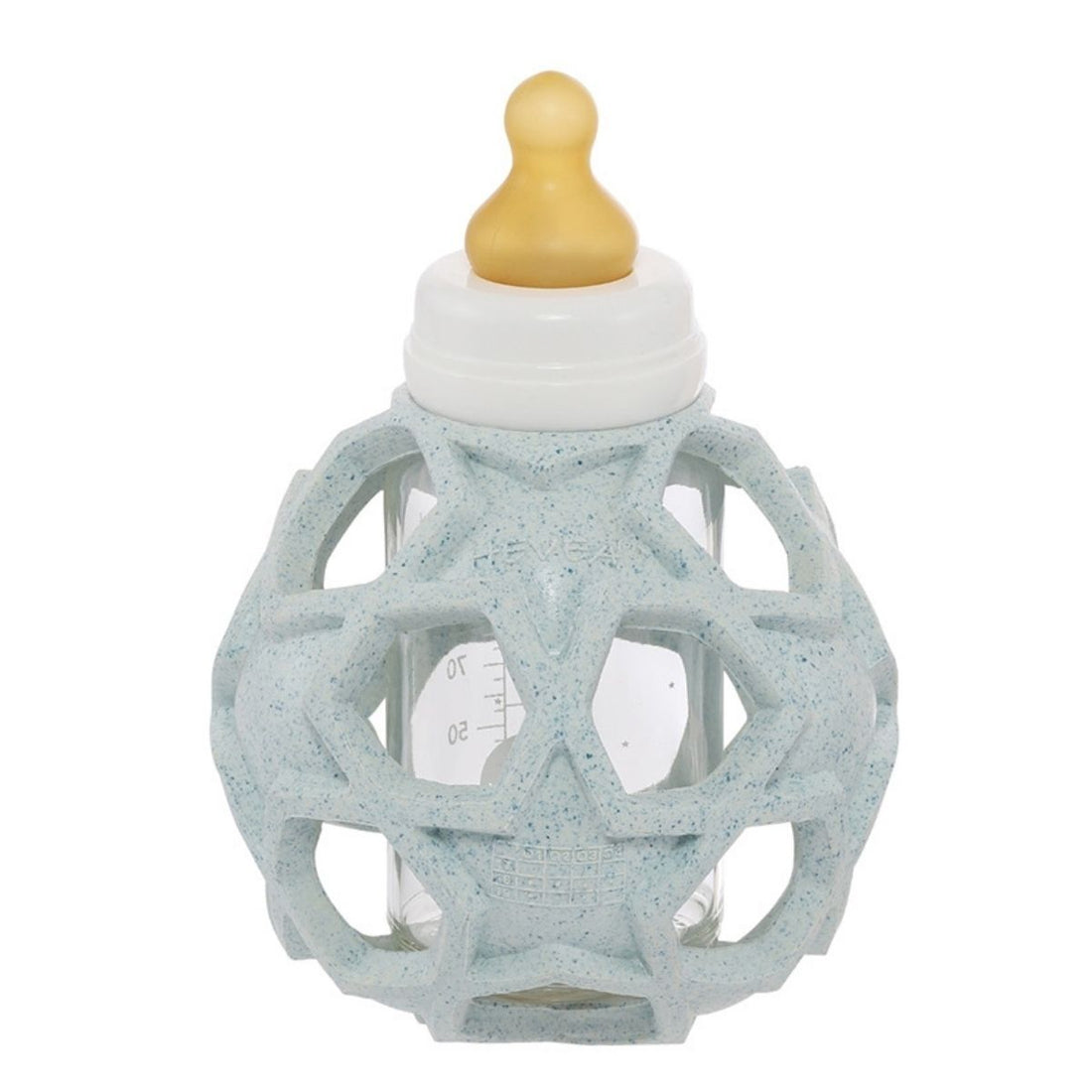 Babyfläschchen mit Starball-Schutzhülle - Hellblau
