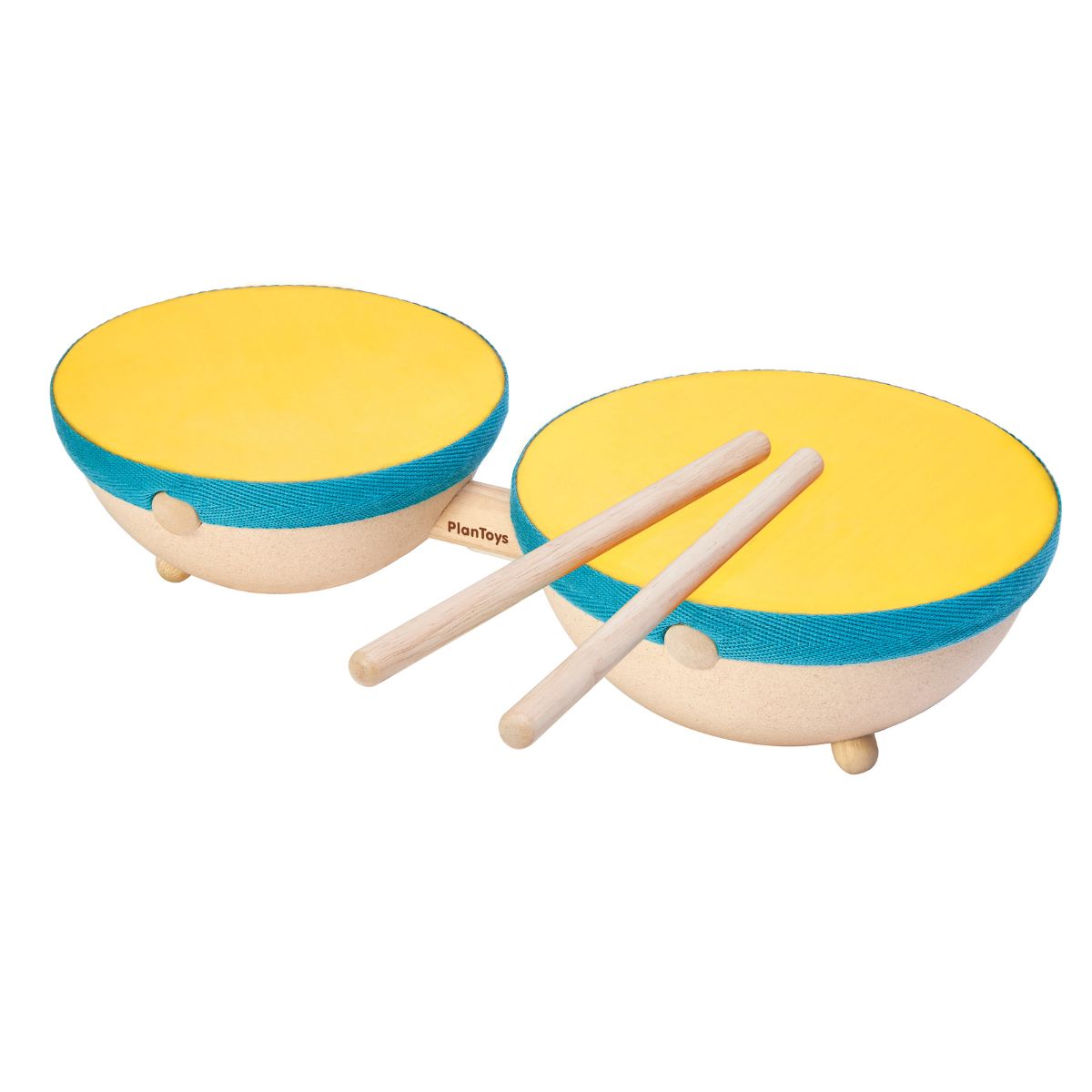 Doppel-Trommel mit Drumsticks